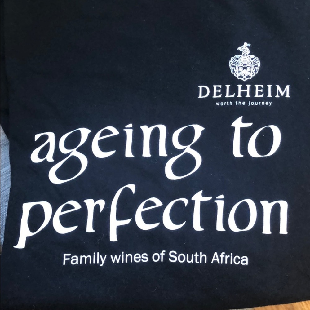 Delheim wines of South Africia Black “ageing” T’s.